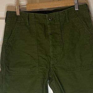 SauceZhan OG-107 Baker Fatigue Shorts in Green Size 32